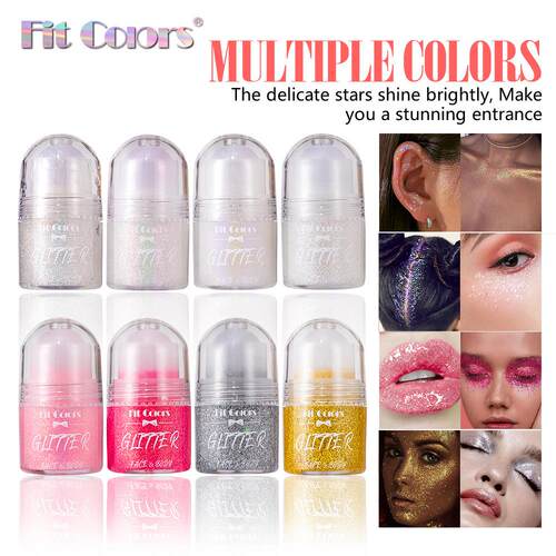 Fit Colors 8 Colors Roll-on Glitter Gel 身体彩绘亮片啫喱眼影