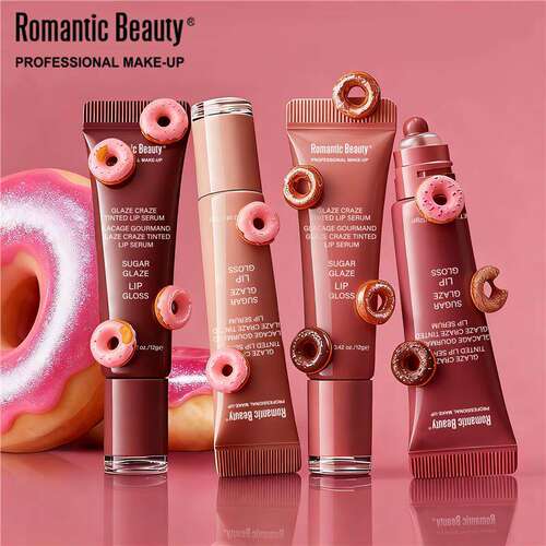 Popular Donut Lip Gloss 网红甜甜圈唇彩 滋润精华唇釉 妆感甜美