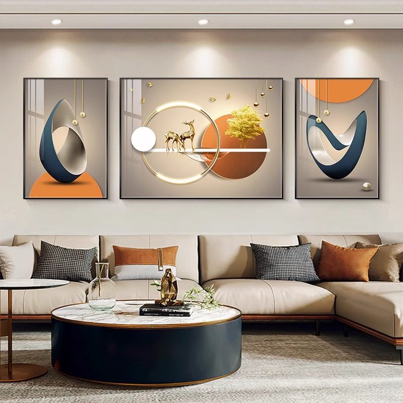 客厅沙发背景墙装饰画2025新款轻奢高级感新中式山水挂画大气壁画