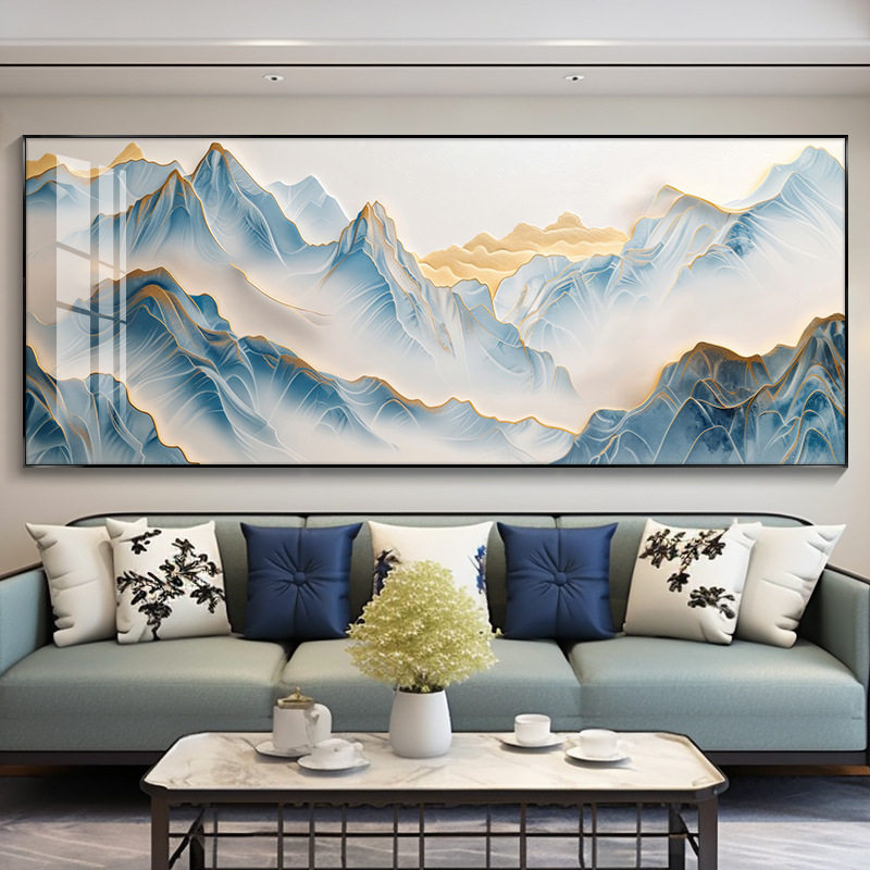 背靠金山客厅装饰画沙发背景墙挂画肌理感新款有山无水大厅山水画,家居饰品,现代装饰画,淘宝优惠券,粉丝福利购,淘宝优惠卷
