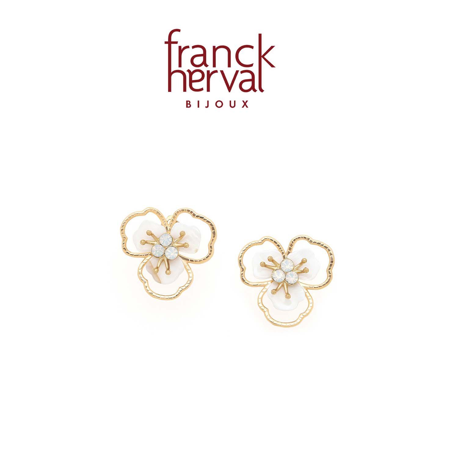 法国品牌Franck Herval花舞系列耳环高颜值花朵耳钉轻奢甜美配饰