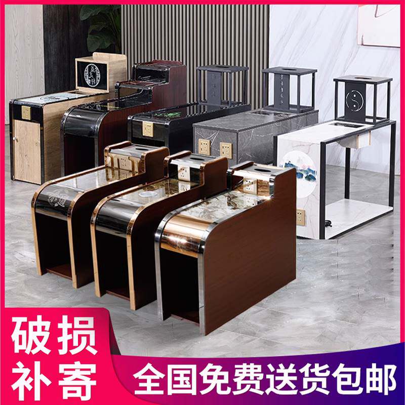 足浴店茶几柜桑拿按摩床浴场足浴沙发中间小茶几柜经济型足疗茶几