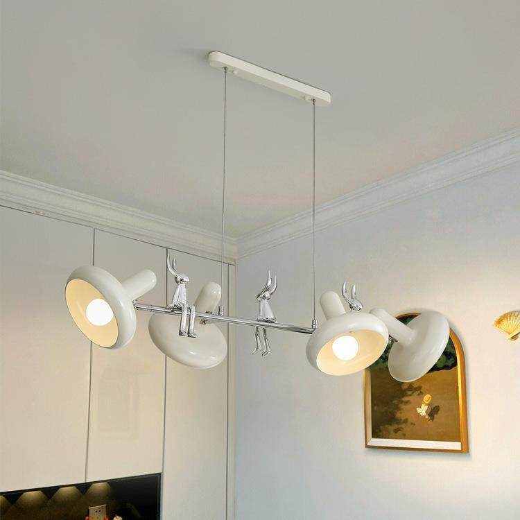 中古奶油风兔子吊灯餐厅饭厅包豪斯客厅卧室吧台卡通餐桌创意灯具,家装灯饰光源,智能吊灯,淘宝优惠券,粉丝福利购,淘宝优惠卷