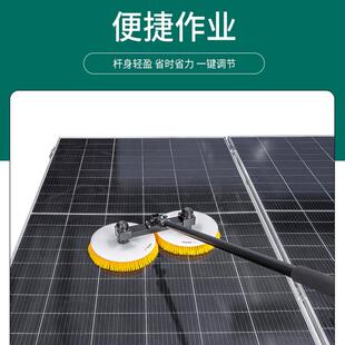 电动双头清洁刷手持型双动力光伏板清洗机太阳能光伏板喷水刷洁净
