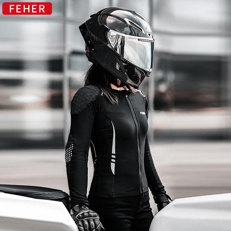 FEHER摩托车软甲骑行服男女夏季机车透气轻薄舒适高弹力防护甲衣