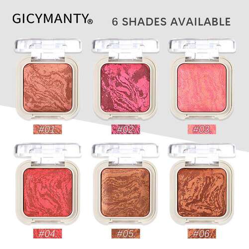 彩妆大理石烤粉腮红 Marble Baked Blush 细闪珠光方盒便携腮红