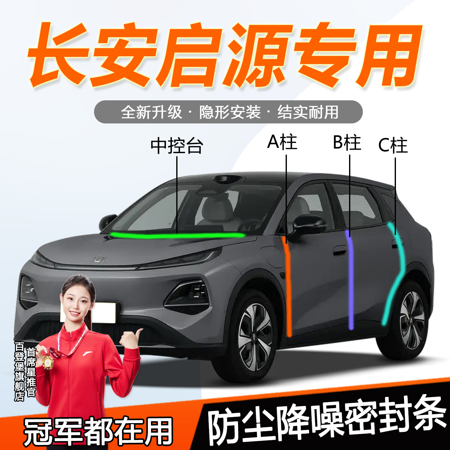 长安启源全系汽车门隔音密封胶条图片