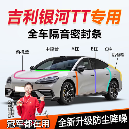 吉利银河TT汽车ABC柱中控密封条