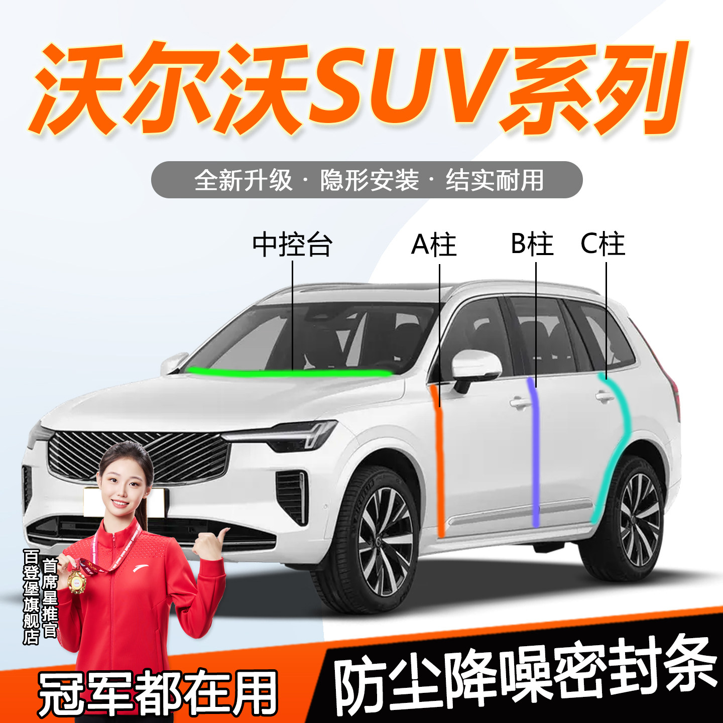 沃尔沃SUV全系汽车门隔音密封条图片