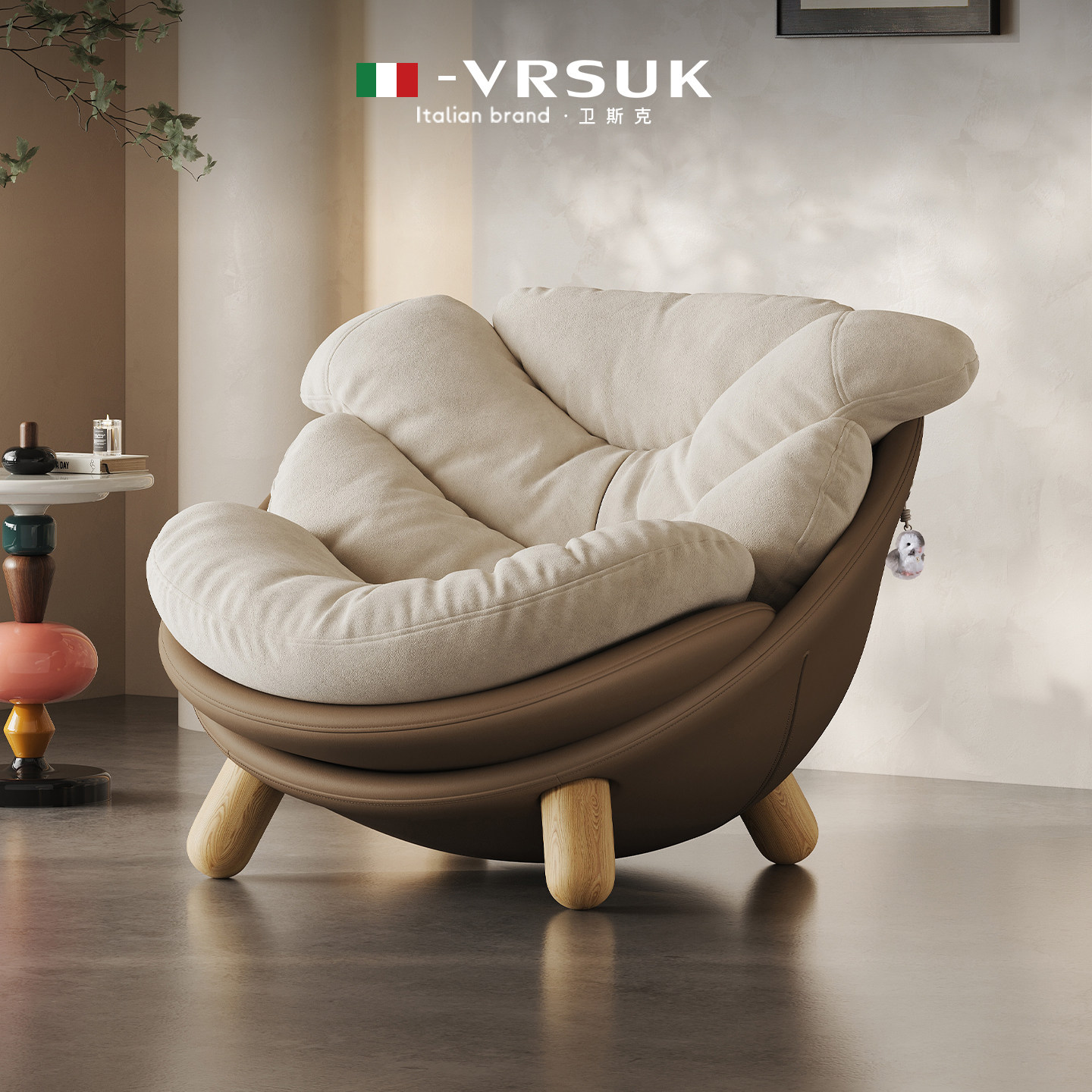 【自营】VRSUK{舒适系列}专利设计蝴蝶懒人沙发躺椅客厅用休闲椅,住宅家具,沙发椅,淘宝优惠券,粉丝福利购,淘宝优惠卷