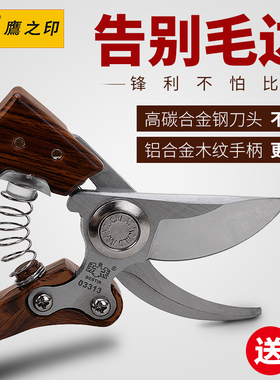 鹰之印园林园艺剪刀花枝修剪树枝剪刀果枝剪修枝修花剪刀省力剪子