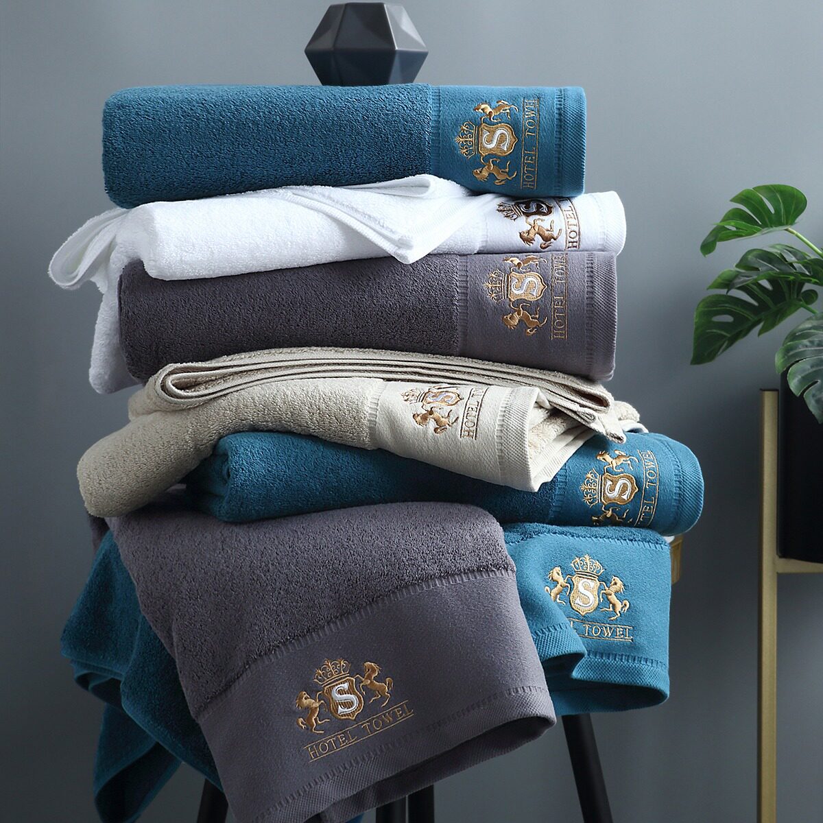 「次日达」五星级酒店毛巾浴巾 纯棉吸水加厚礼品宾馆民宿美容院