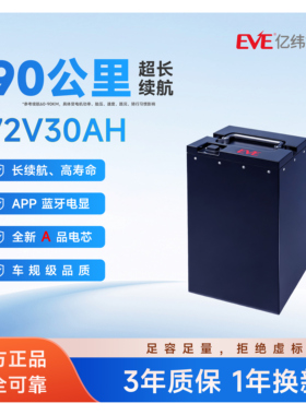 亿纬锂能锂电池72V30Ah磷酸铁锂两轮三轮骑手外卖电动车电池