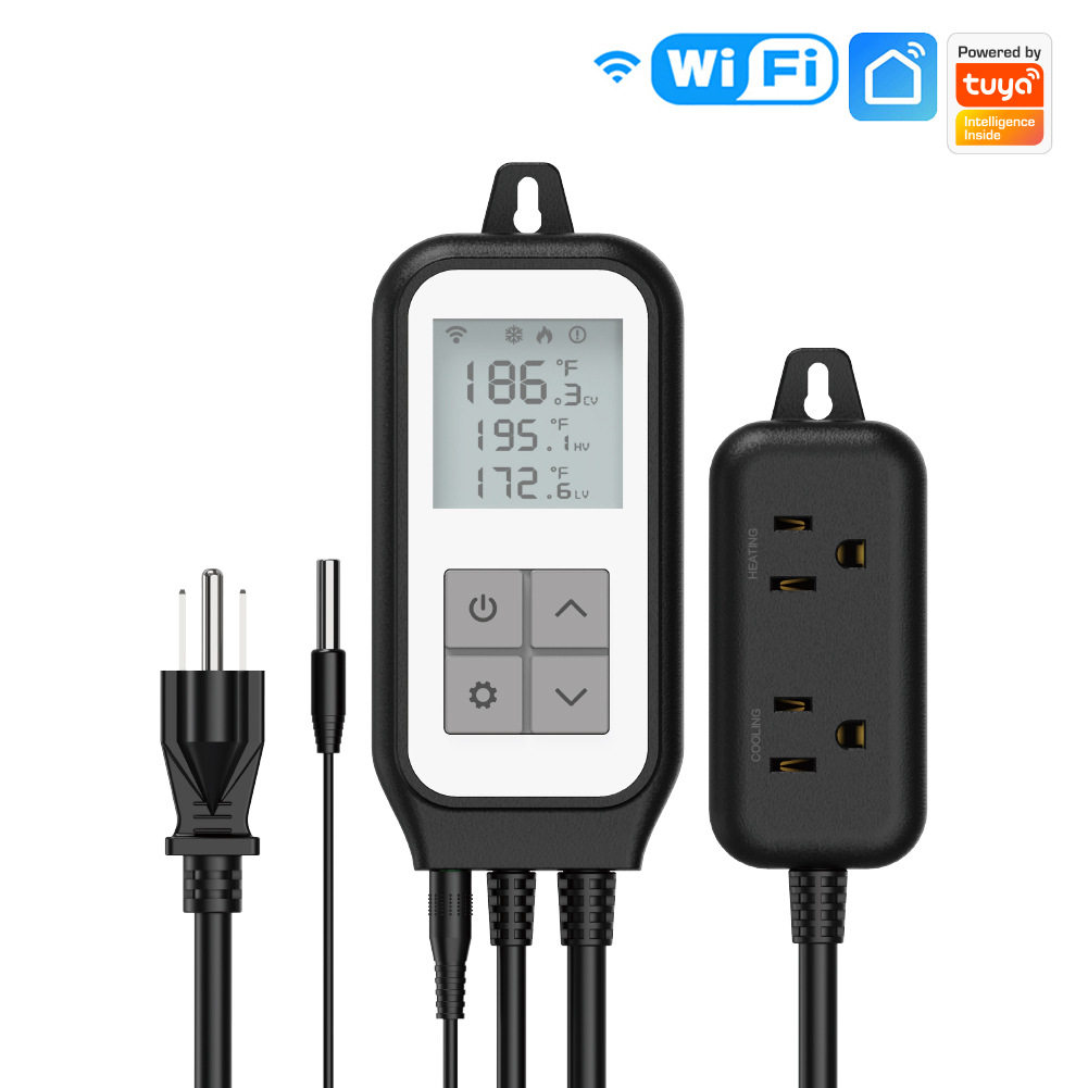 WiFi涂鸦智能家居插头App定时温控器语音遥控温度智能插座
