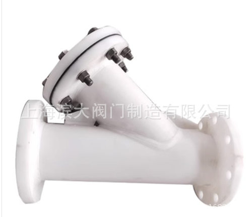 PP塑料Y型过滤器PPH带法兰塑料管道过滤器过滤器DN40-DN250