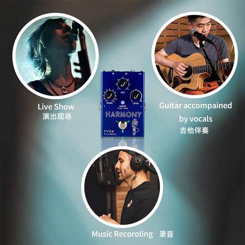 FLAMMA电木吉他效果器和声吉他单块伴奏效果器人声和声效果器FV04