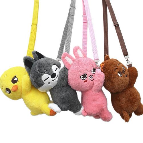 straykids李龙腹方灿黄铉辰迷你书包SKZOO毛绒小背包学生斜挎包