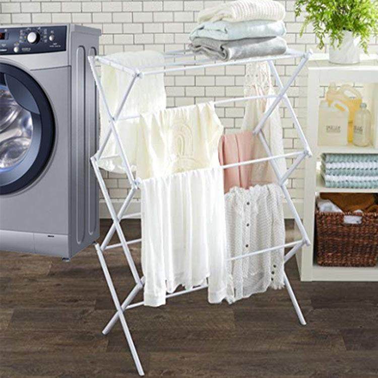 落地折叠晾衣架X型简易家用晾晒衣物鞋子袜易收纳三折阳台毛巾架,收纳整理,小型晾晒架,淘宝优惠券,粉丝福利购,淘宝优惠卷