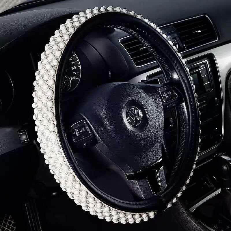 汽车方向盘套四季通用型镶钻陶瓷珠夏季女性把套时尚车载内饰用品,汽车用品/电子/清洗/改装,方向盘套,淘宝优惠券,粉丝福利购,淘宝优惠卷