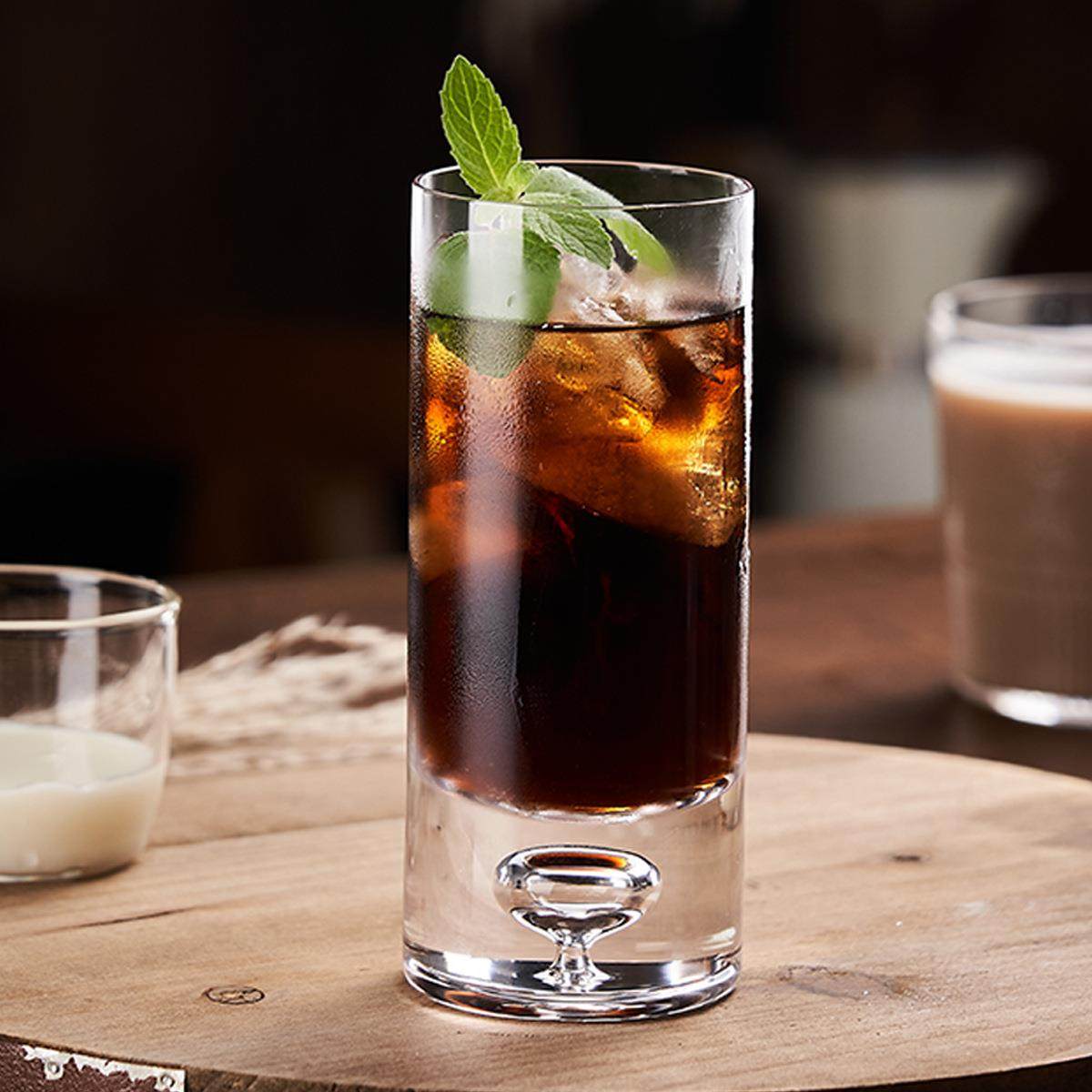 简约透明高硼硅耐热玻璃咖啡杯冰拿铁拉花杯高脚杯家用饮料果汁杯,餐饮具,咖啡杯,淘宝优惠券,粉丝福利购,淘宝优惠卷