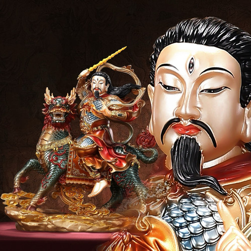 【非遗手工】翡铜彩雷祖神像摆件