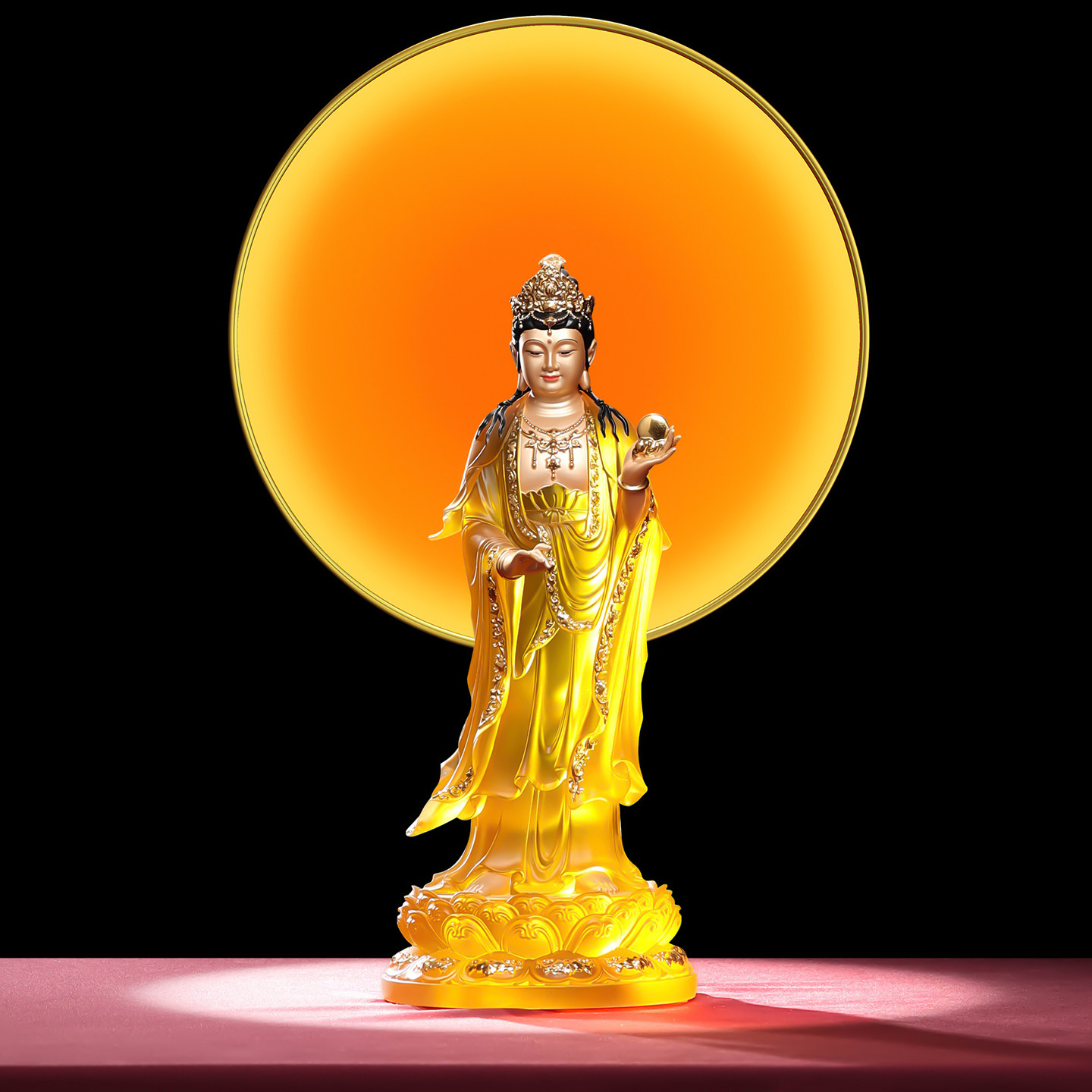 琉璃日耀菩萨佛像东方三圣神像日光菩萨家用供奉摆件大医师药师佛