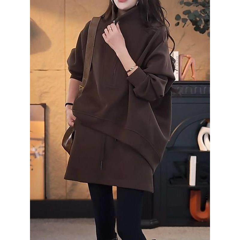 加厚高领卫衣短裙两件套装女秋季2025新款大码时尚洋气质休闲穿搭,女装/女士精品,时尚套装,淘宝优惠券,粉丝福利购,淘宝优惠卷