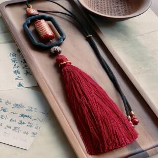 美顿楞严咒帝王砂汽车挂件车内吊饰黑檀祥云好运珠车载后视镜吊坠