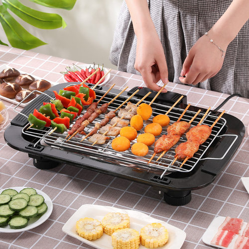 家用室内电烤炉 电烧烤炉 户外 电烧烤架 BBQ烤串机烤肉机 电烤盘