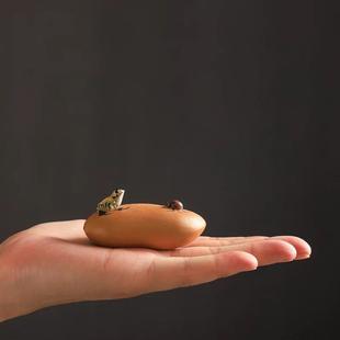 茶座摆件宜兴紫砂茶宠喷水青蛙西瓜南瓜莲子葫芦茶具摆件