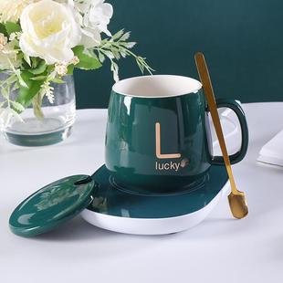 55度恒温 暖暖杯 加热牛奶杯套装厂 活动礼品陶瓷杯自动加热