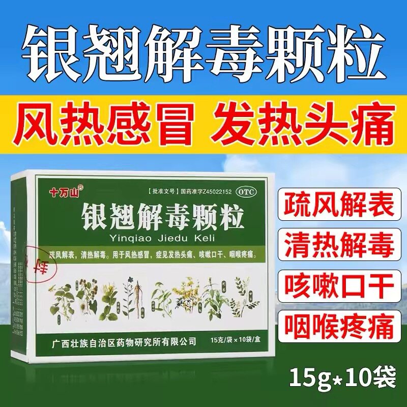 [十万山]银翘解毒颗粒15g*10袋/盒
