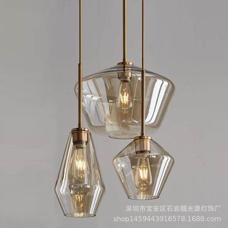 北欧现代简约客厅餐厅吧台单头吊灯卧室床头个性三头玻璃吊灯,家装灯饰光源,智能吊灯,淘宝优惠券,粉丝福利购,淘宝优惠卷