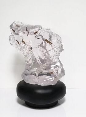 透明落叶石头镶嵌树叶工艺品摆件酒店大堂大厅样板房间客厅摆件