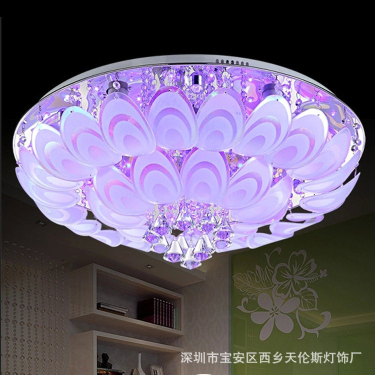 过道水晶灯 线切割吸顶灯 圆形简约水晶灯 房间灯卧室低压水晶灯