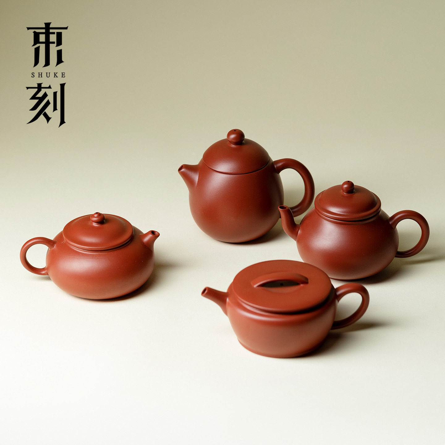 束刻 宜兴朱泥紫砂壶纯手工复古梨形壶家用功夫新具中式泡茶壶