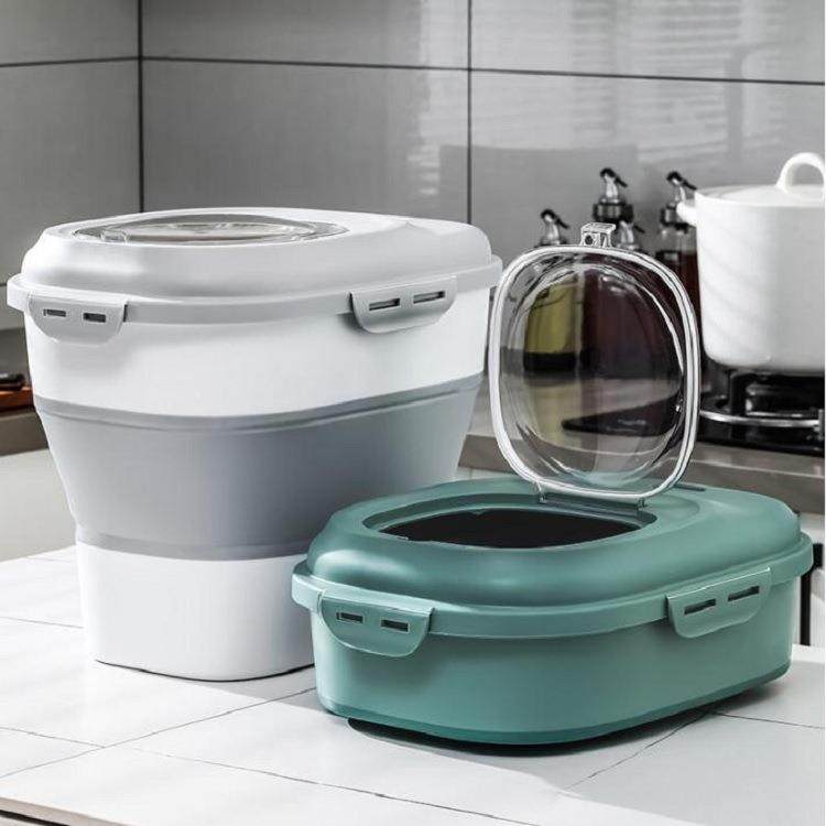 家用可折叠米桶面粉五谷杂粮收纳盒防潮防虫米箱宠物大容量储粮桶,家装主材,米桶,淘宝优惠券,粉丝福利购,淘宝优惠卷