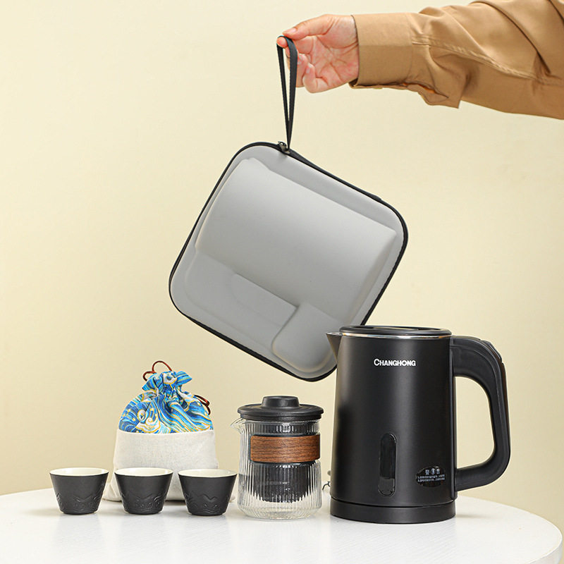 便携烧水壶泡茶壶旅行茶具户外车载酒店办公功夫茶具快客杯套装