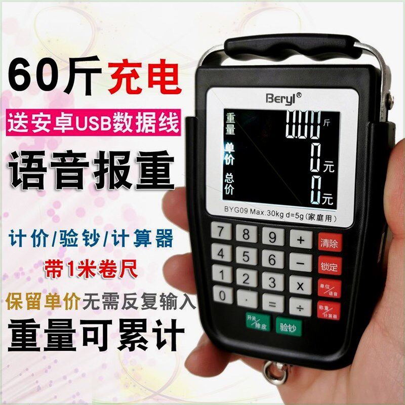 手提秤电子称快递便携式挂钩高精度家用勾子小称手提买菜计价