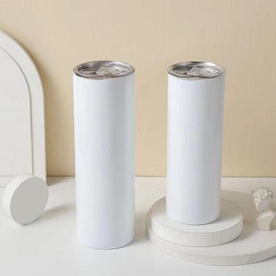 20oz不锈钢热升华直身杯双层直筒保温吸管杯转印涂层30oz汽车杯