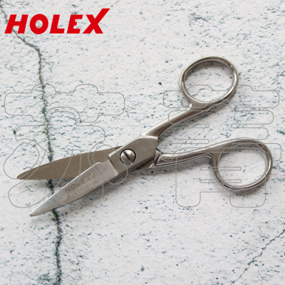 德国霍夫曼HOLEX 电工剪 剪金属丝刃口剪刀 130 mm