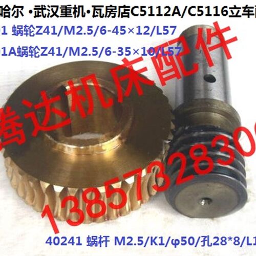 齐齐哈尔瓦房店武汉C5112A/C5116A立车配件40241蜗杆40101蜗轮Z41