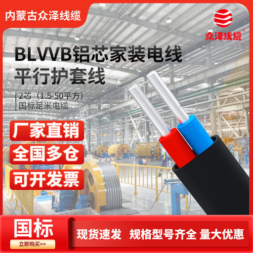 众泽BLVVB2芯铝护套线100米