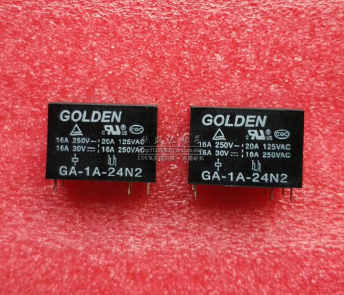 原装高登继电器GA-1A-24N2 6脚16A 一组常开 SMIH-24VDC-SL-A 14F