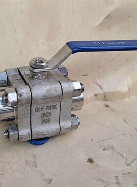 310S不锈钢三片式承插焊高压球阀Q61F-PN160焊接高温手动阀门6分