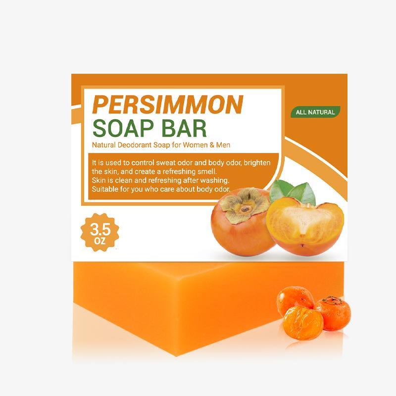跨境外贸PERSIMMON SOAP柿子皂洗澡手工皂沐浴清洁肥皂异味香皂图片