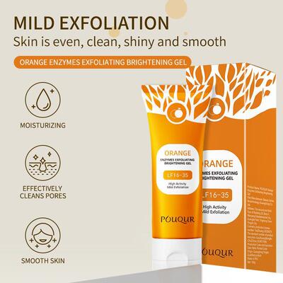 Orange Exfoliating Gel Cream Moisturizer Face Body Scrub Gel