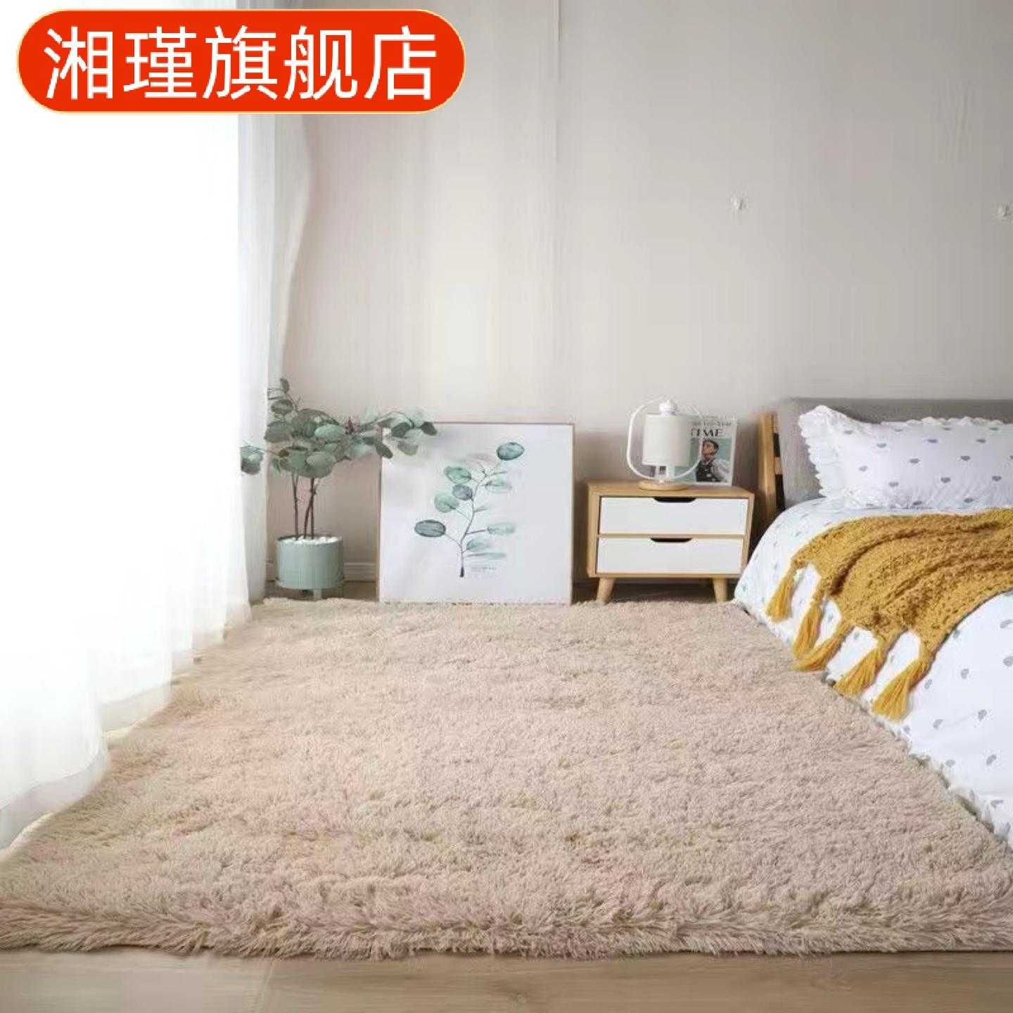柔软长绒丝毛地毯客厅卧室飘窗