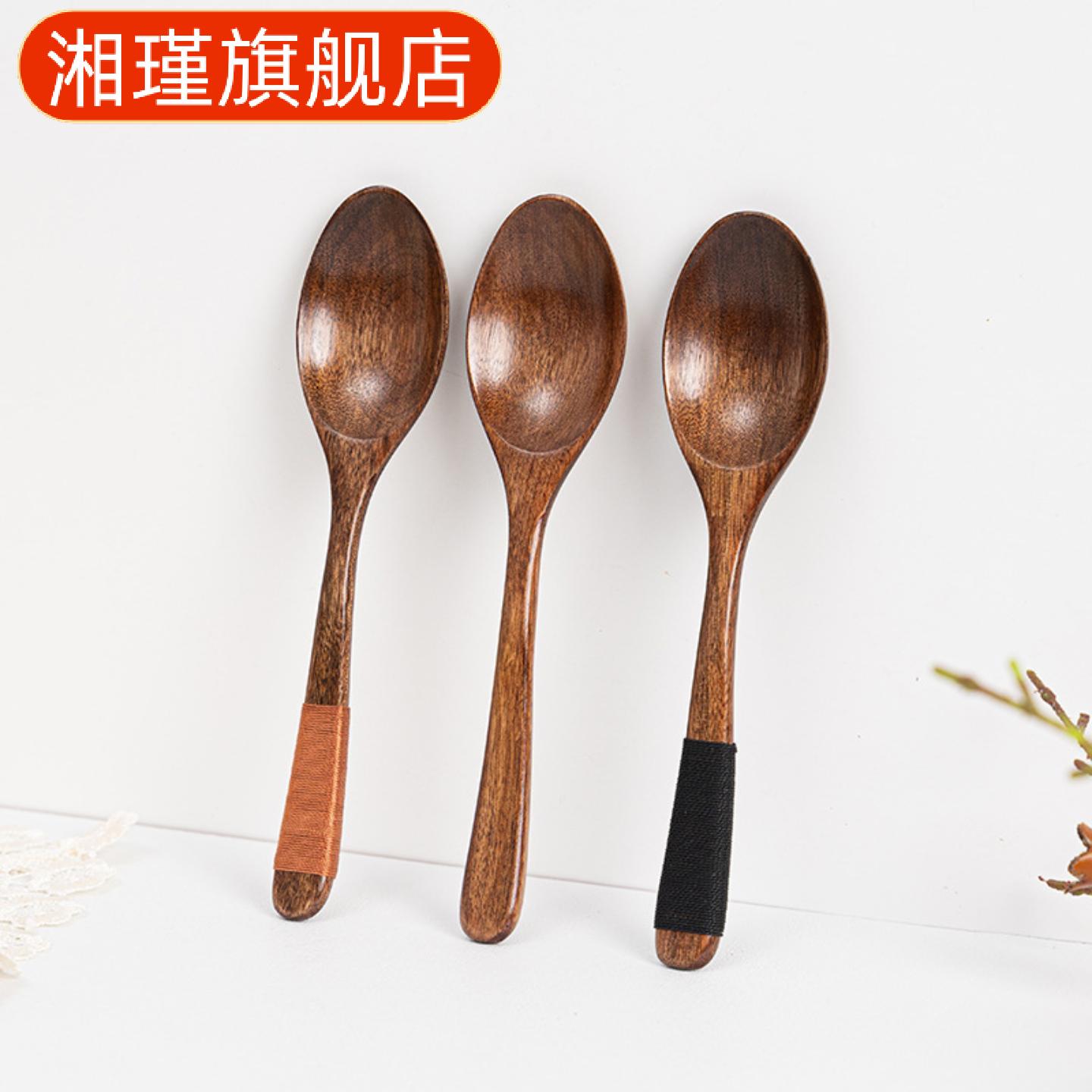 楠木小勺子木质汤勺家用蜂蜜搅拌