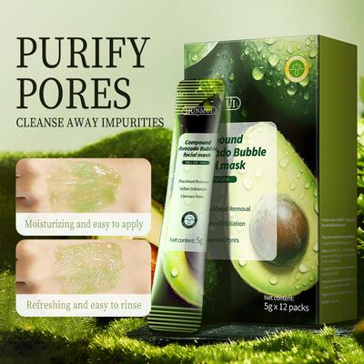Pore Purifying Bubble Mask 牛油果焕肤面膜 温和控油去角质清洁